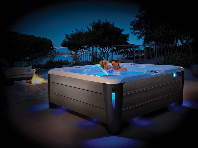 Day or night, you can count on a Highlife Collection hot tub from Hot Spring Spas to deliver The Absolute Best Hot Tub Ownership Experience®.